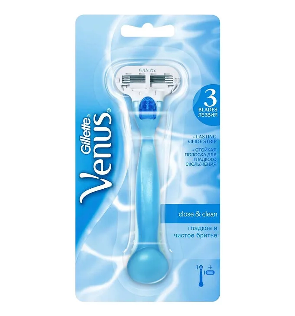 GILLETTE VENUS станок + 1 кассета для бритья