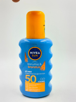 Солнцезащитный спрей NIVEA Sun  для защиты от солнца и усиления загара  SPF 50, 200 мл (Германия)