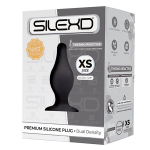 Черная анальная пробка 6,4см SilexD Premium Silicone Plug Size XS Model 2