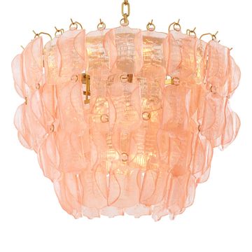 Eichholtz Chandelier Solange, Antique Brass Finish / Handmade Glass (119659)