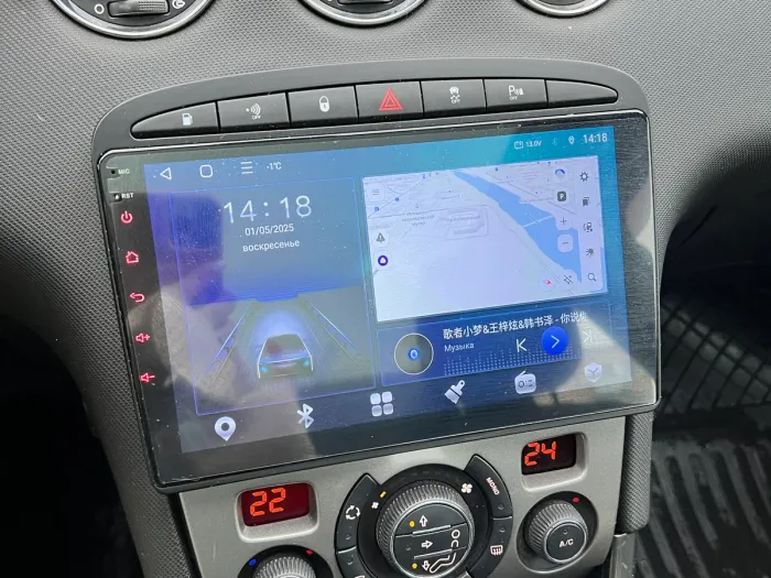 Магнитола для Peugeot 308 2007-2014, 408 2012-2022 - Kuberg QLed+2K, Android 14, TS105, Быстрейшая, CarPlay, SIM-слот