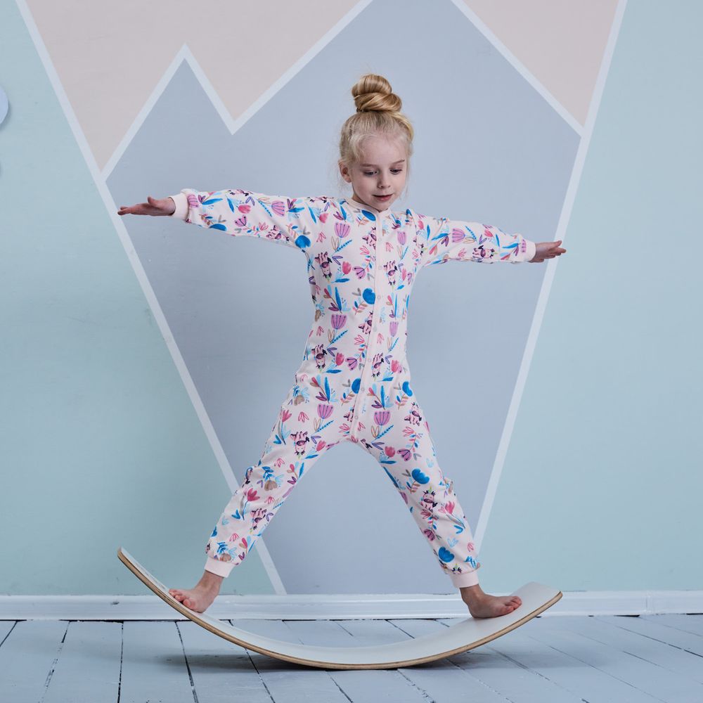 Комбинезон для сна для девочки "Единороги в цветах" KOGANKIDS