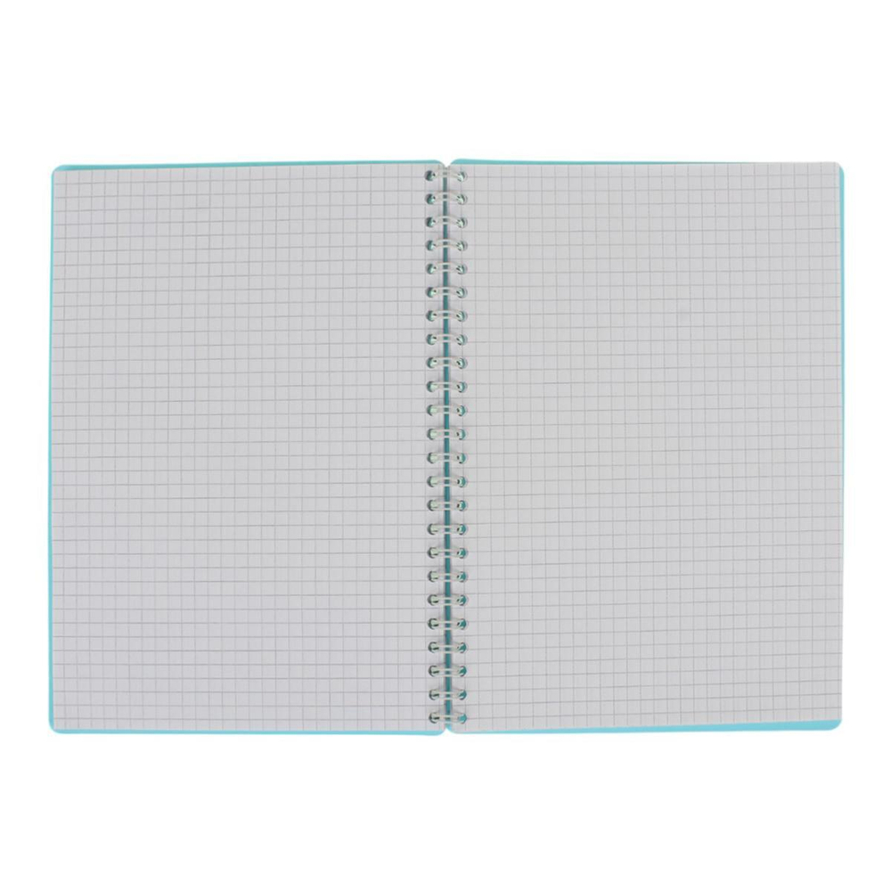 Тетрадь А5 80 л.клетка "Pastel Collection Blue" с пласт.обложкой, на гребне (ПОЛИНОМ)