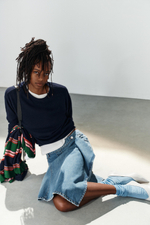 АСИММЕТРИЧНАЯ ДЖИНСОВАЯ ЮБКА TRF — ZARA
