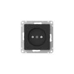 ATLASDESIGN РОЗЕТКА без заземления со шторками, 16А, мех., быстрозажим. клем., КАРБОН