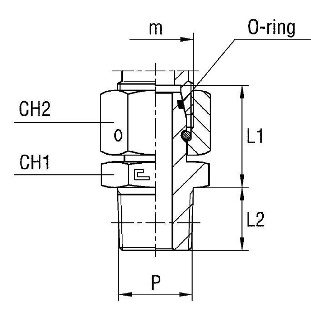 Штуцер FNС DS12 NPT 3/8 - 20х1.5