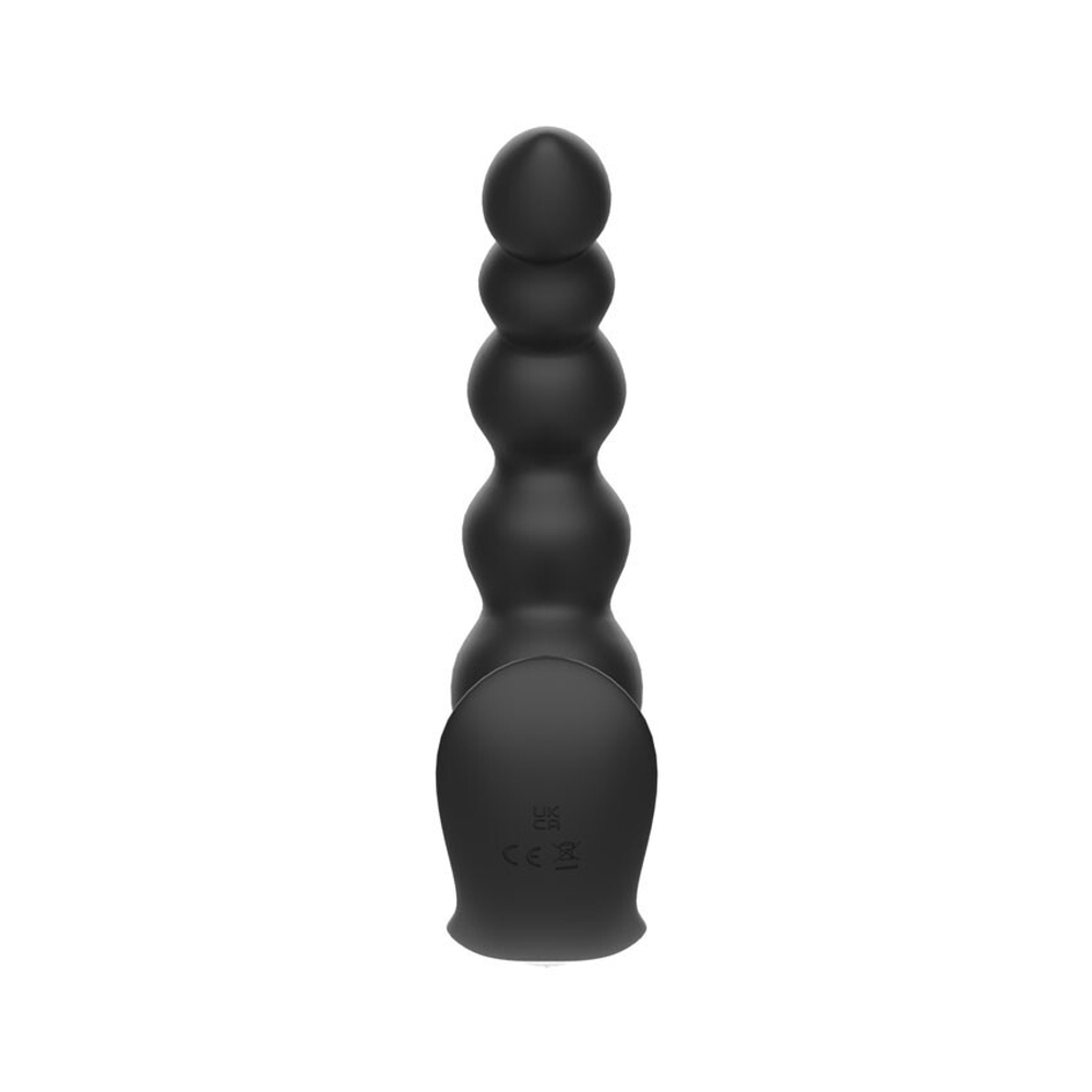 Черная анальная виброёлочка Anal Bead Vibrator с пультом ДУ (Цвет: черный)