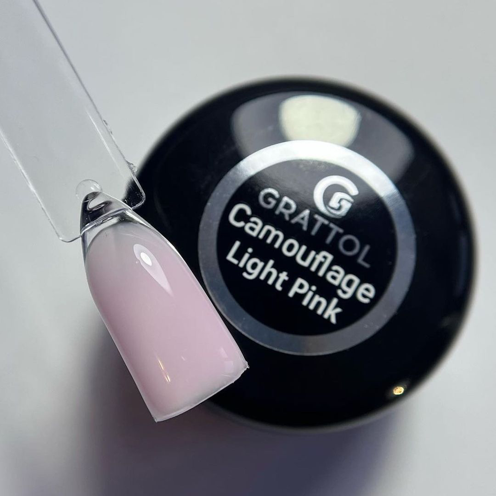 Grattol Gel Camouflage Light Pink - Гель камуфлирующий нежно-розовый, 15мл