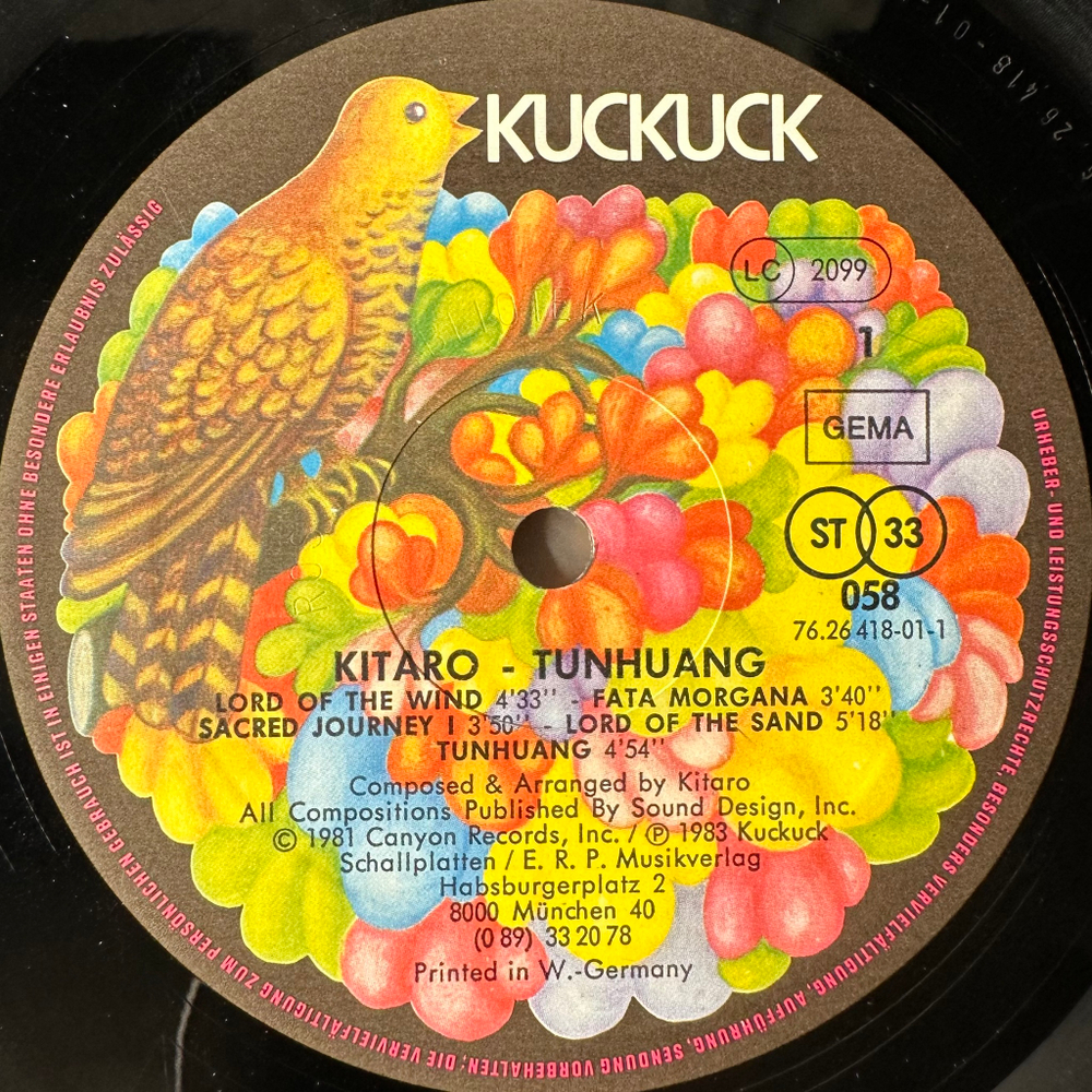 Kitaro ‎– Tunhuang (Германия 1983г.)