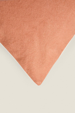 ZARA HOME ХЛОПКОВЫЙ ЧЕХОЛ ДЛЯ ДЕКОРАТИВНОЙ ПОДУШКИ, РОЗОВЫЙ