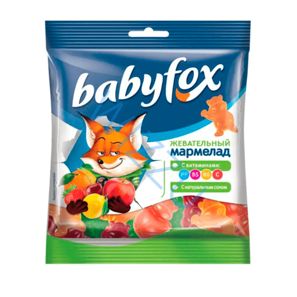 Мармелад жевательный Бэби Фокс бегемоты 70 гр м/у