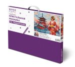 Алмазная (кристальная) мозаика Фрея ALPD-273, на подрамнике Японка у пагоды, 50х40 см