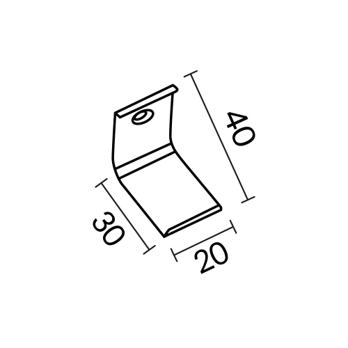 Комплект креплений Maytoni (для профиля 30×30) 4 шт., ALM-3030-MT 642074