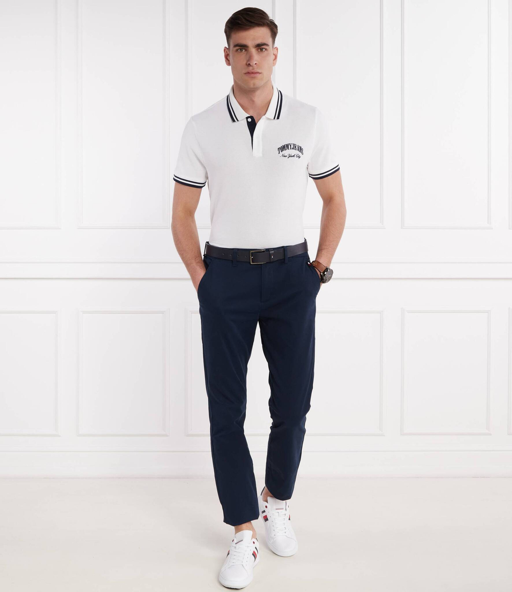 Поло TIPPING Tommy Jeans - белый(DM0DM18922)