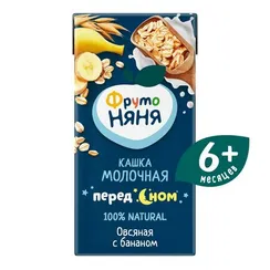 Кашка ФрутоНяня молочная овсяная с бананом 0,2 л с 6 месяцев