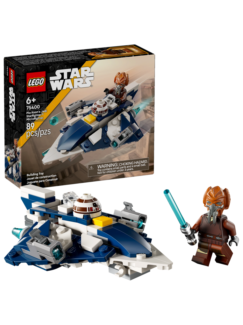 Конструктор Лего Звёздные войны Микро-истребитель Пло Куна | LEGO Star Wars Starfighter 75400, 89 детали 6+