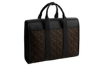 COACH Gotham Canvas With Leather Briefcase, One Shoulder Handbag Large Men"s Black