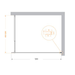 Душевая перегородка BelBagno KRAFT-L-1-120-C-Cr