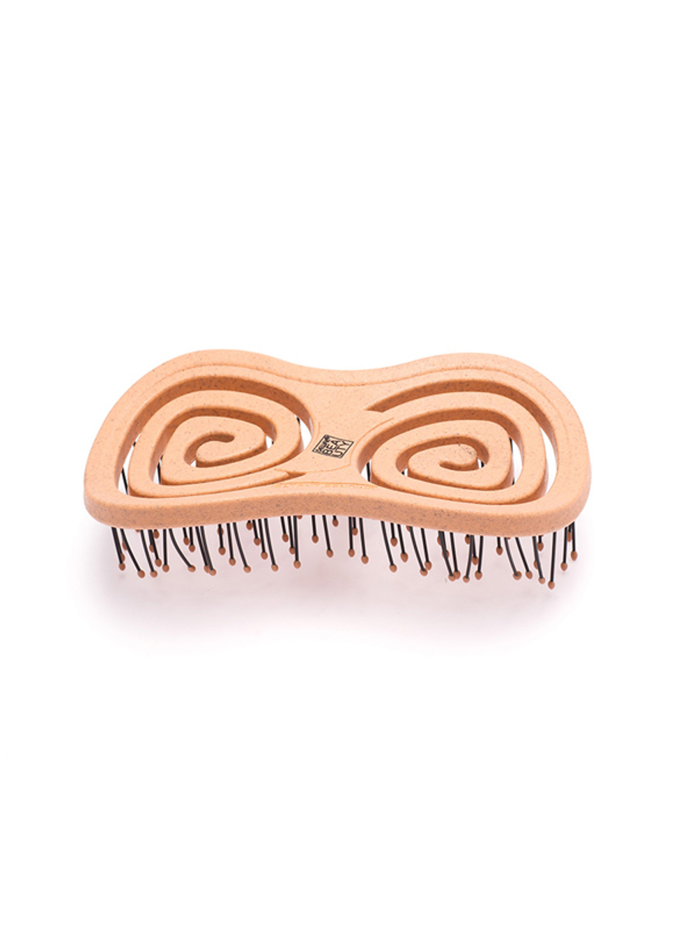 DBEF35-Orange Щетка Dewal Beauty серия "Eco-Friendly", массажная, с нейлоновым штифтом, форма бабочк
