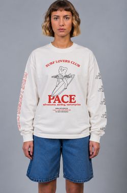 Лонгслив Surf Lovers Club молочный