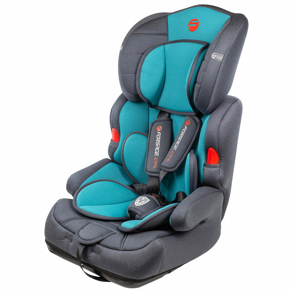 Кресло детское BAB001 Dark Gray/ Turquoise 9-36кг FORSAGE