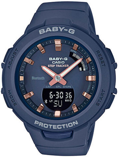 Японские спортивные наручные часы Casio Baby-G BSA-B100-2A с хронографом