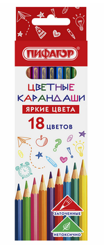 Карандаши 18цв. "Классик" шестигран. (Пифагор)