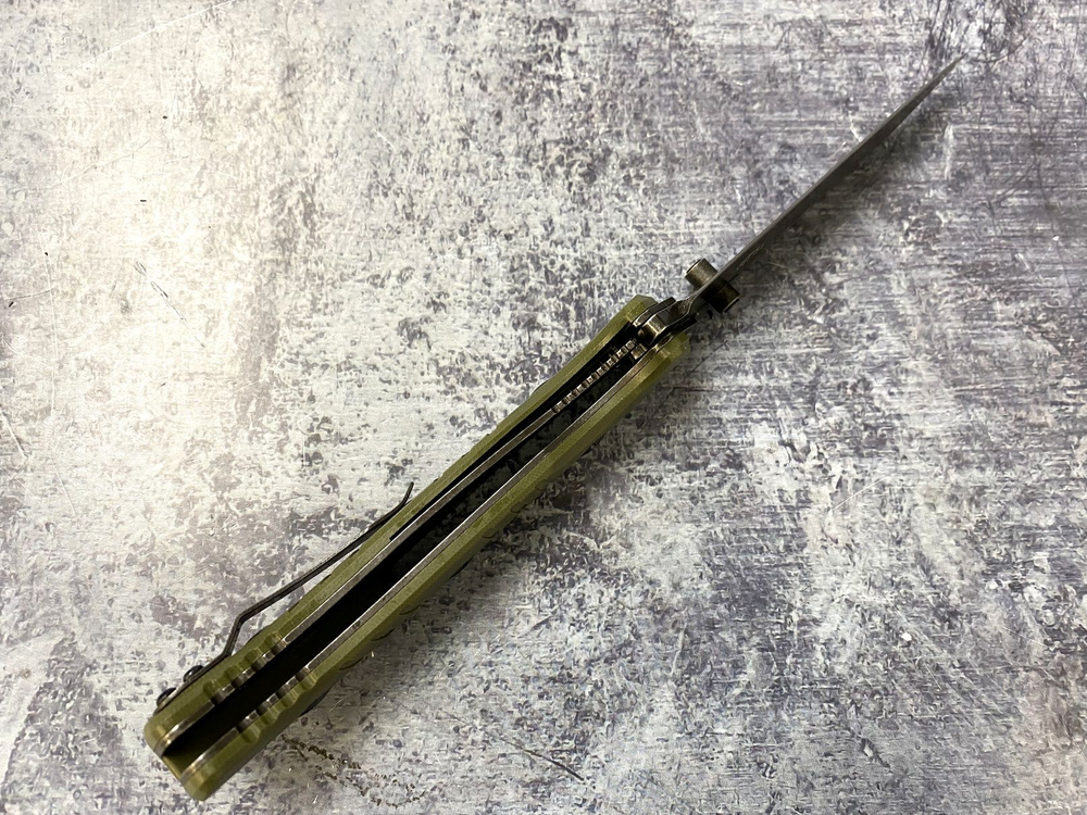 Складной нож Геккон сталь AUS8 (340-580406) зелёная рукоять