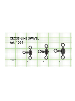 Вертлюжок рыболовный цилиндрический на три направления CROSSLINE SWIVEL 1024 №5