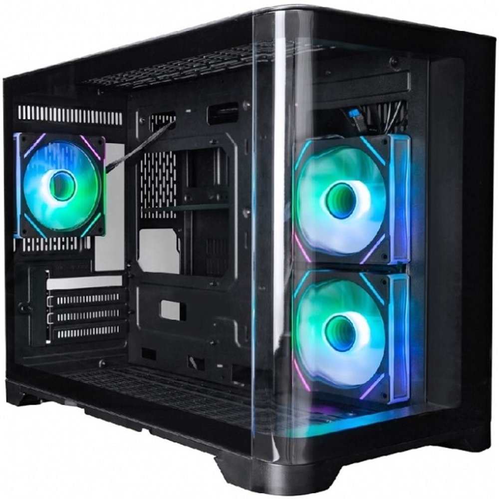 Корпус Mini-Tower 1STPLAYER UVIEW UV6 ARGB, Micro-ATX, черный (UV6-BK-2FC7R-1FC7)