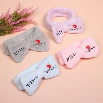 Повязка на голову «New collection Vostok - Жена Дракона», цвет розовый, серый, голубой и сиреневый, 20*6см ( упаковка белый ZIP пакет )
