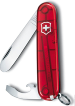 Нож My First Victorinox красный прозрачный, 0.2363.T