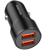 Автомобильное зарядное устройство Borofone BZ19B 36W QC3.0 3A 2xUSB Black