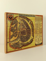 Исторический план Москвы 1662г (репродукция). Панно деревянное настенное, мастерская СВЕТЛОГОРЫ.