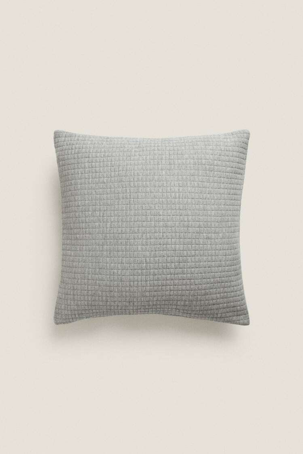 ZARA HOME ЧЕХОЛ НА ПОДУШКУ В КЛЕТКУ, СЕРЫЙ