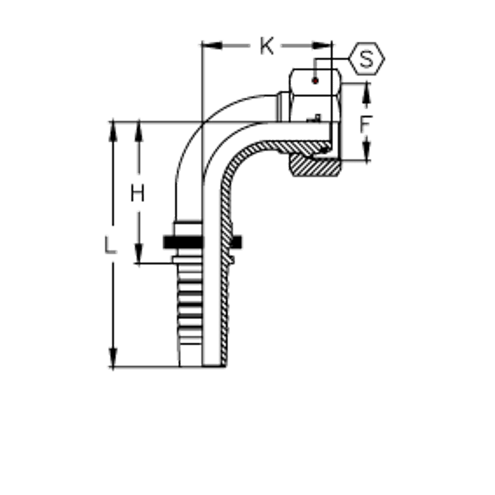 Фитинг DN 06 DKO-S (Г) 14x1.5 6 (90) (обжатая гайка)