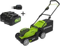 Газонокосилка аккумуляторная GREENWORKS G24X2LM41 2*24V, 41 см, без АКБ и ЗУ (2512607)
