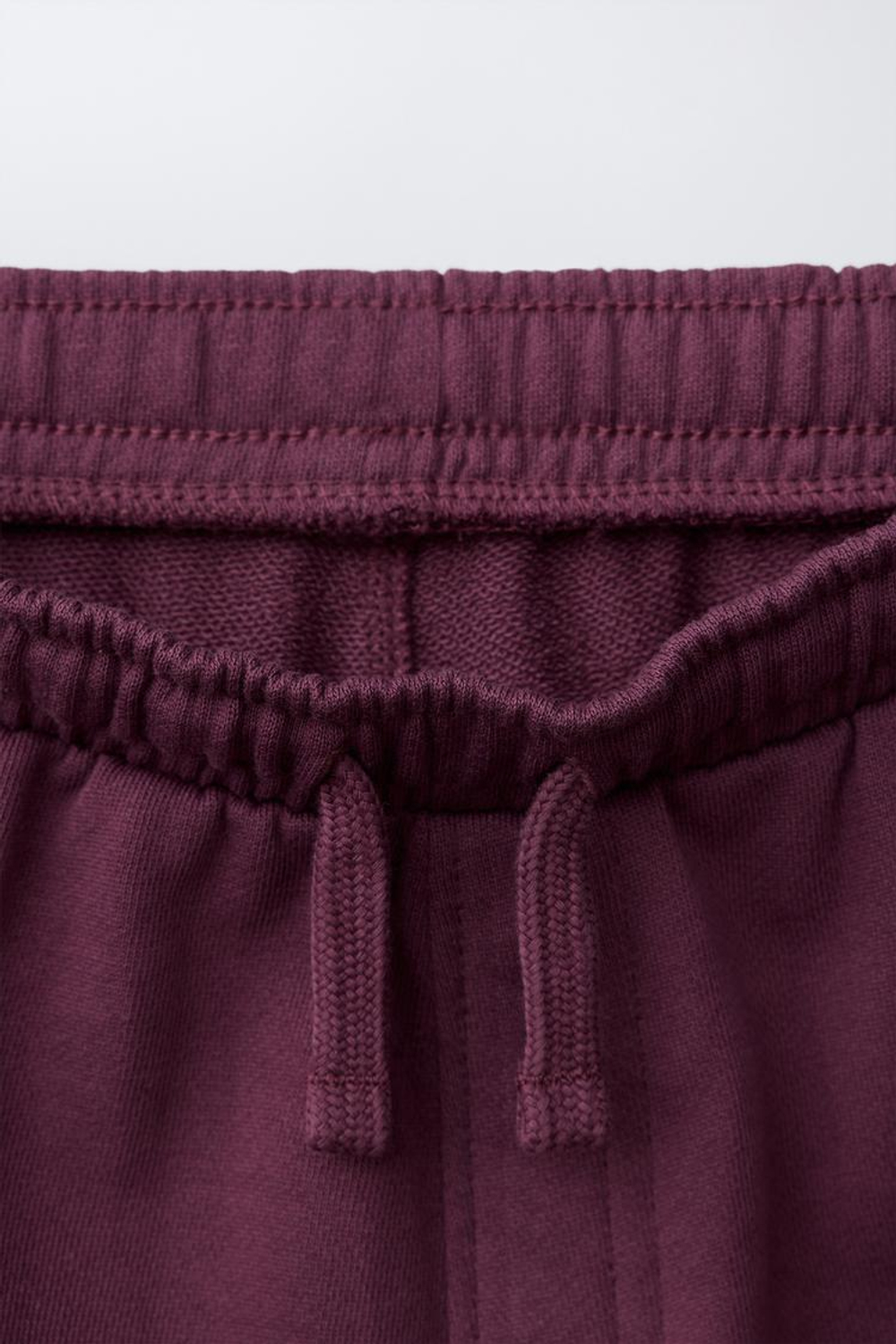 ZARA ШОРТЫ-ДЖОГГЕРЫ ИЗ МЯГКОЙ ТКАНИ, БУРГУНДИ