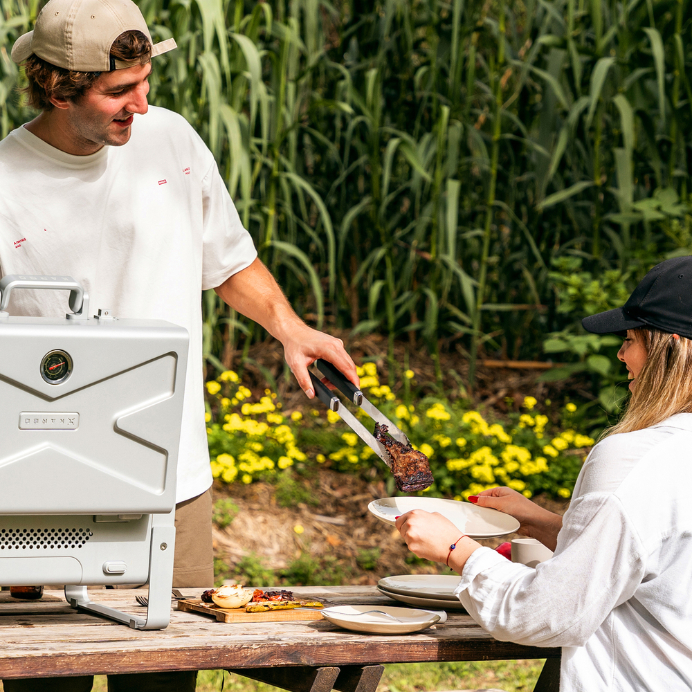 Газовый гриль портативный Karbo Grill X1 Natural Grey