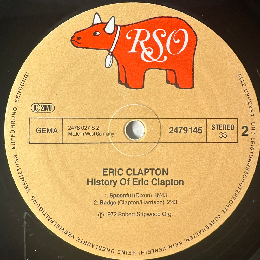 Eric Clapton ‎– The History Of Eric Clapton 2LP (Германия)