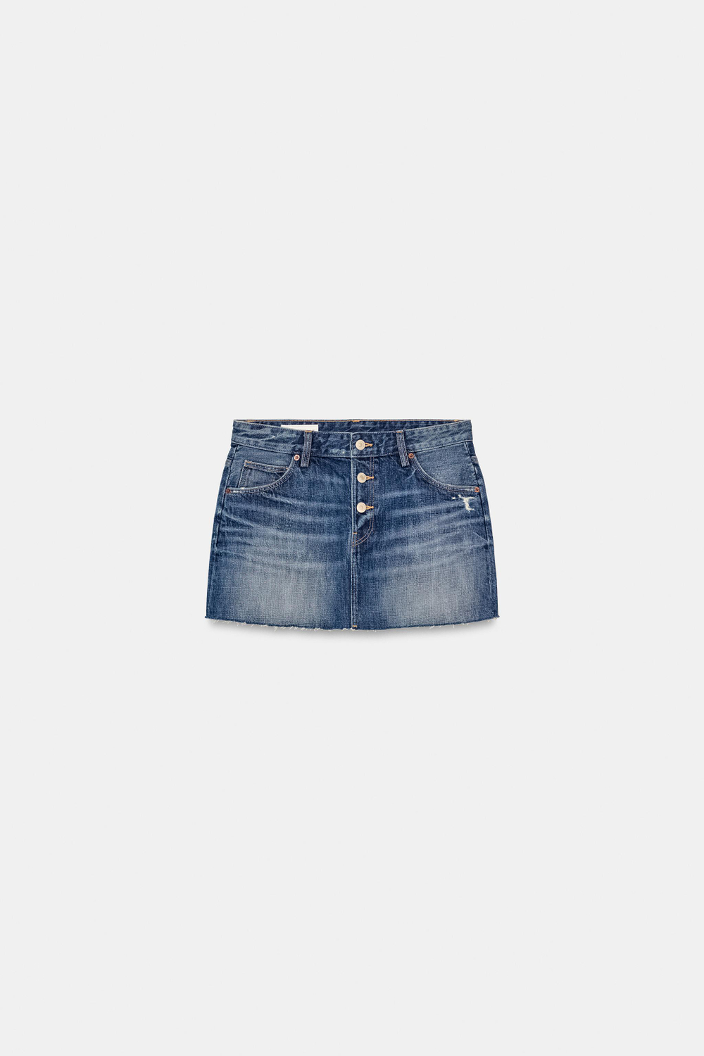 ДЖИНСОВАЯ МИНИ-ЮБКА TRF — ZARA