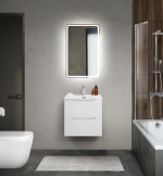 Тумба с раковиной подвесная BelBagno MARINO-CER-MINI-500-2C-SO-BO-P Bianco Opaco, раковина белая BB-8099-3-50