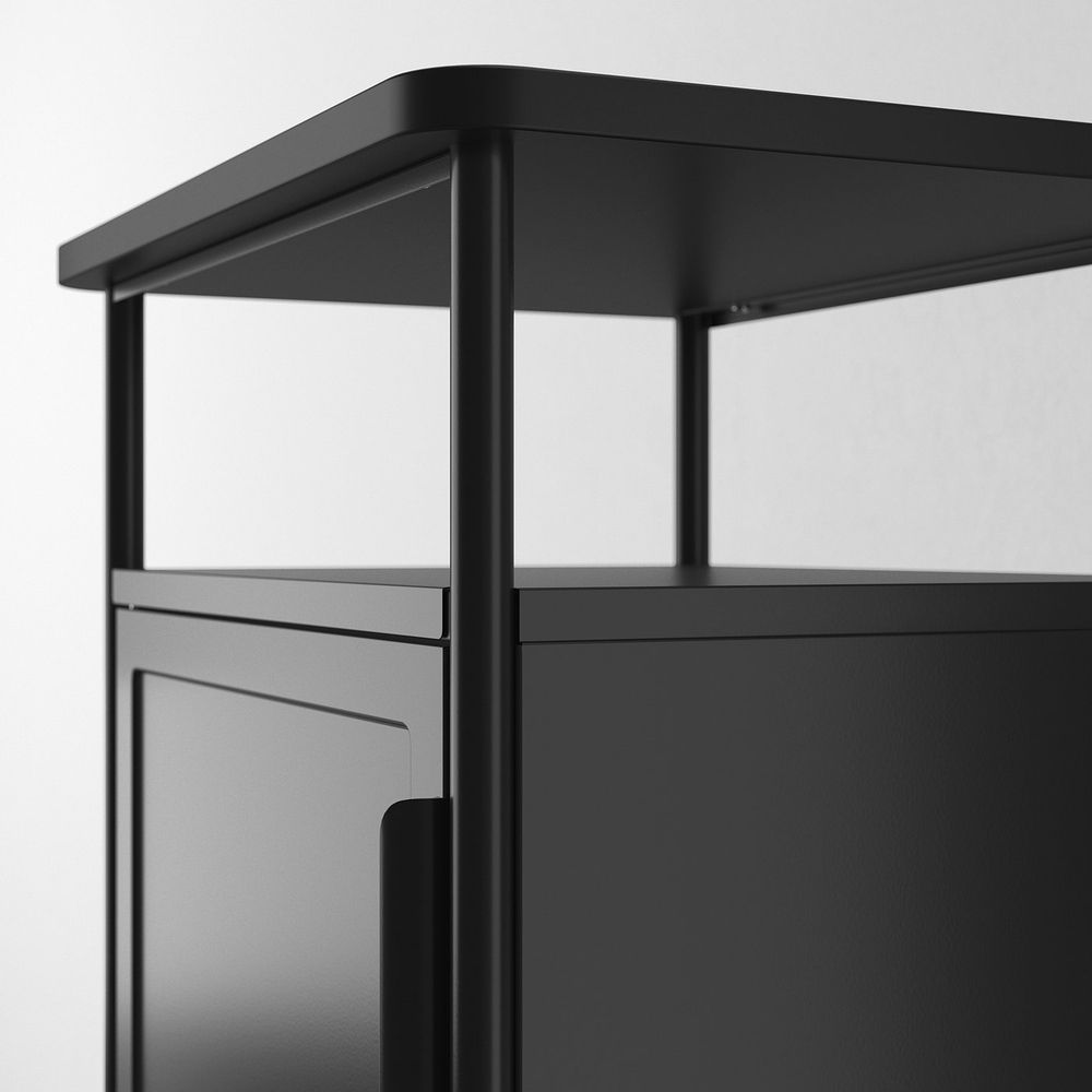 IKEA GRÅFJÄLLET  (ИКЕА ГРОФЙЭЛЛЕТ)  -  Прикроватный столик - антрацит 45х36х59 см