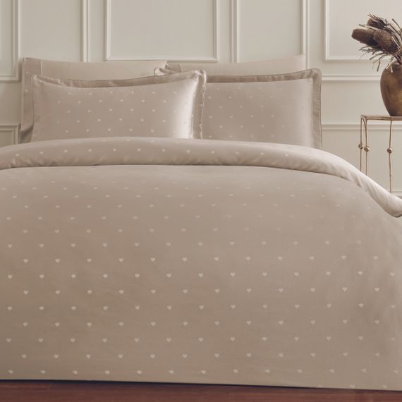 Постельное белье MY LOVE бежевый жаккард deluxe TIVOLYO HOME Турция