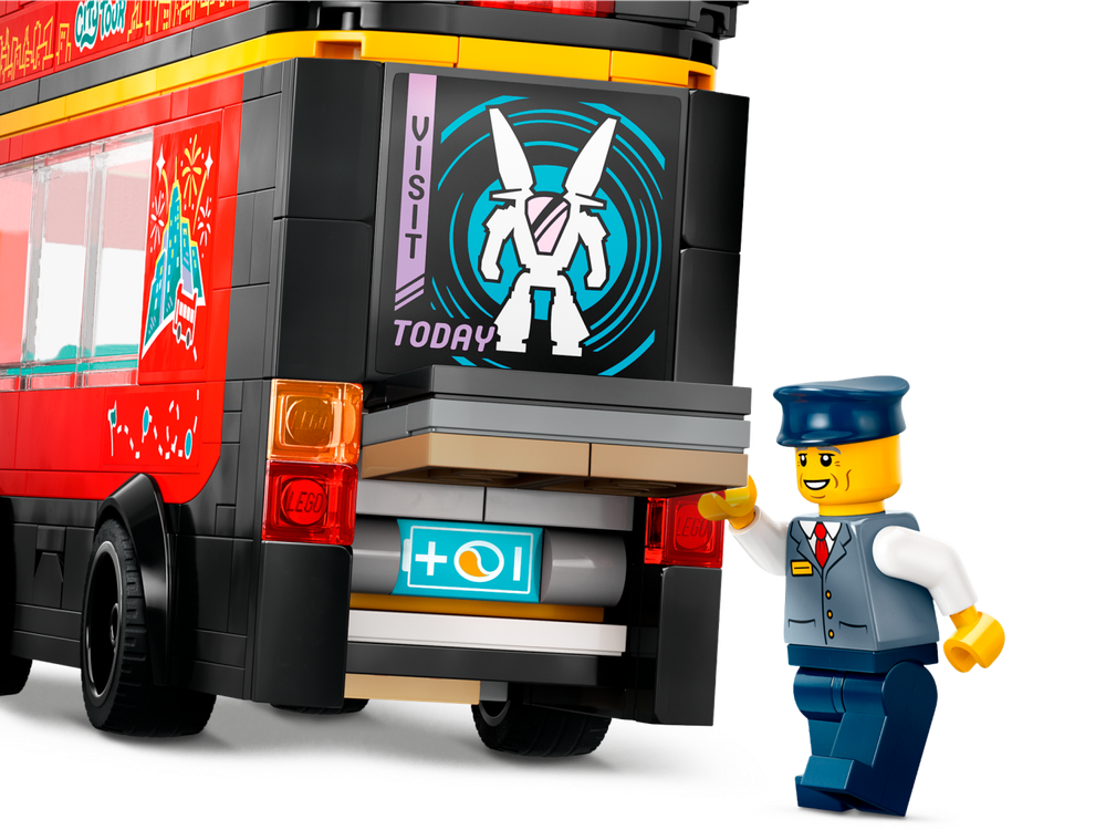 Конструктор Лего Сити Красный двухэтажный экскурсионный автобус 60407 LEGO City Red Sightseeing Bus 384 детали 7+