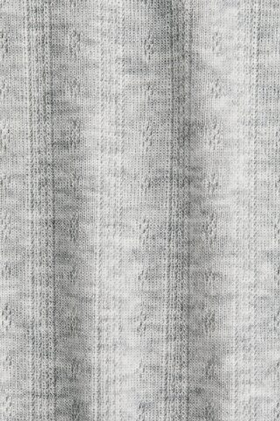 Топ из джерси с ажурным узором — длинные рукава - H&M