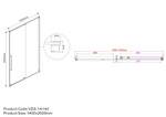 Душевая дверь Арно (Arno) VPS-1A140CL, 1400, хром, стекло прозрачное,