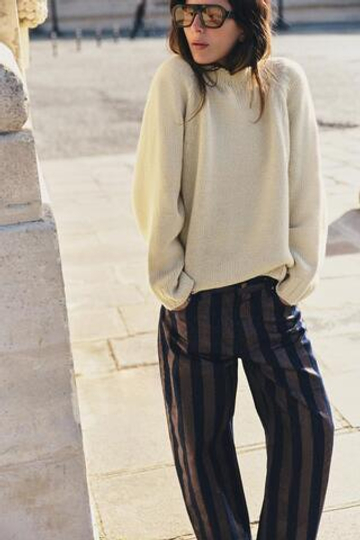 ZARA СВИТЕР КРУПНОЙ ВЯЗКИ, ЭКРЮ