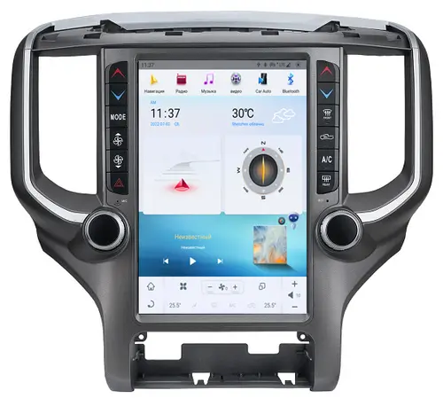 Магнитола для Dodge Ram 2018+ - Kuberg ZF-1265-Q6 вертикальный экран в стиле "Тесла" на Android 11, CarPlay, 4G SIM-слот