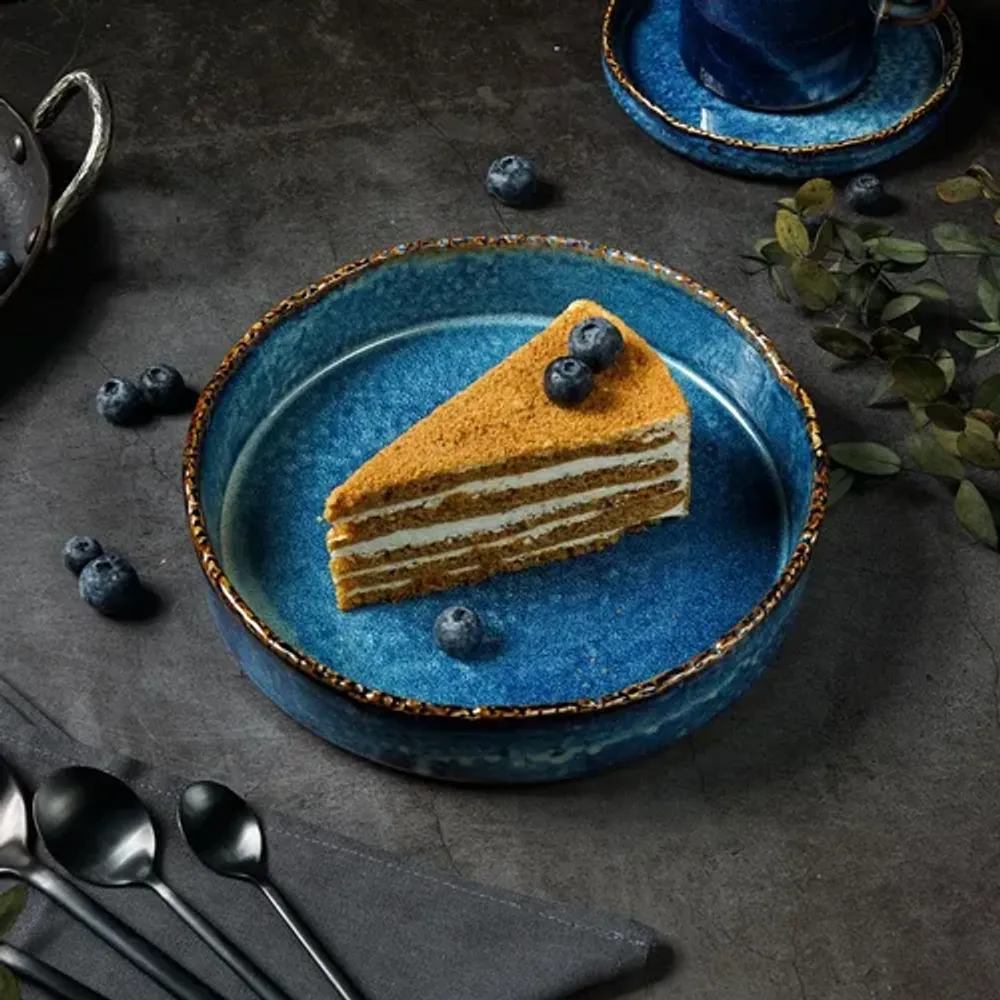 Тарелка с бортом d 20,8 см h4,6 см 930 мл Aqua Blue P.L. Proff Cuisine [6]